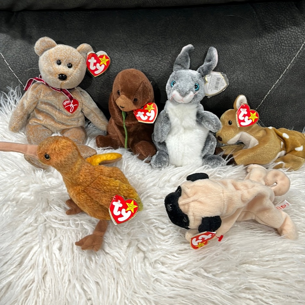 lot of 6 beanie baby’s